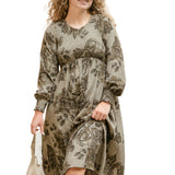 Aleeyah Smocked Midi Dress