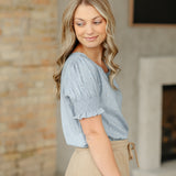 Alisa Short Ruffle Sleeve Top