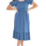 Amy Puff Sleeve Midi Dress