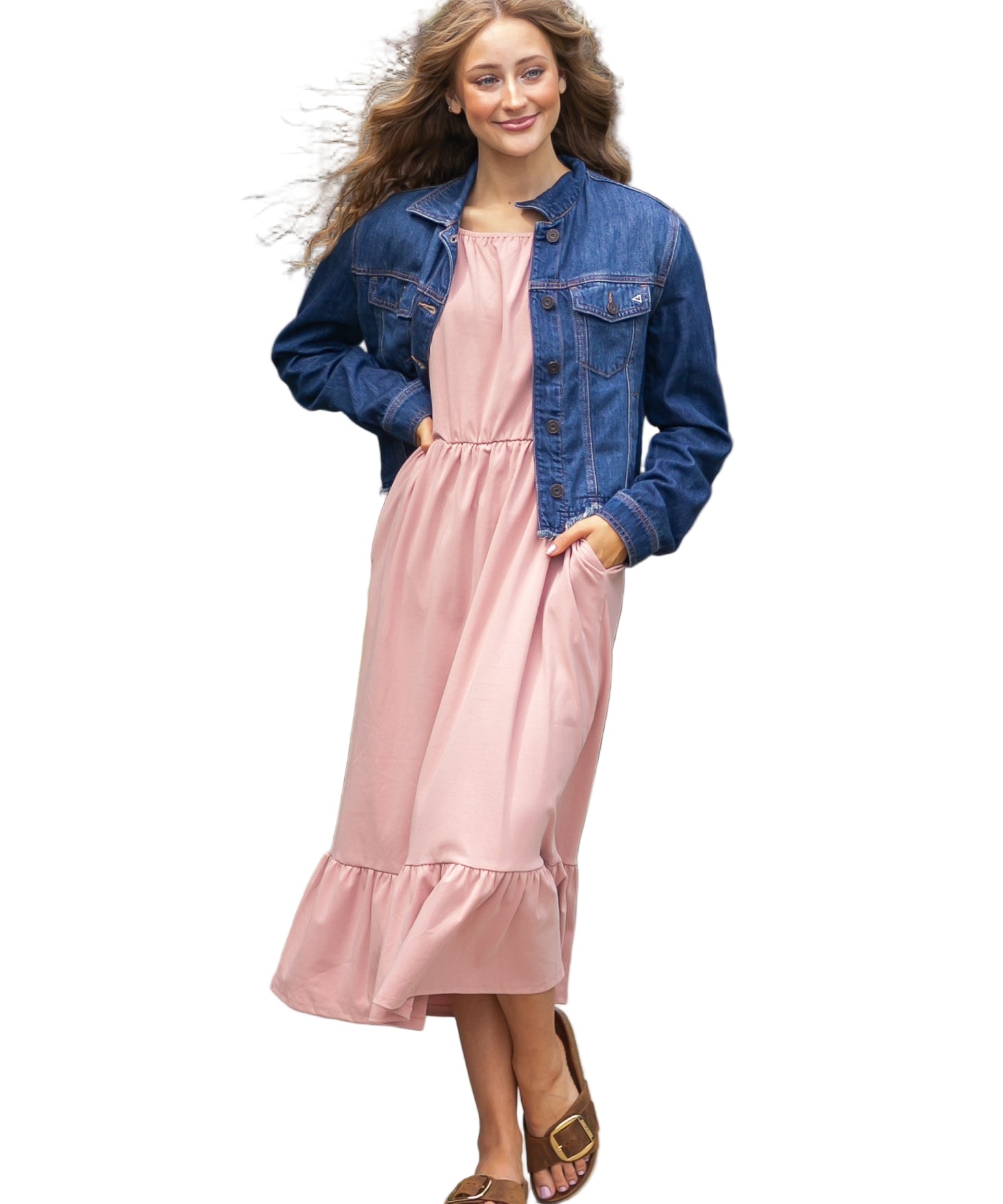 Amy Puff Sleeve Midi Dress