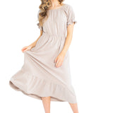 Amy Puff Sleeve Midi Dress