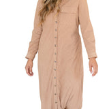 Anika Corduroy Shirt Dress