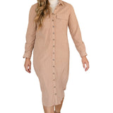 Anika Corduroy Shirt Dress
