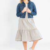 Ava Square Neck Midi Dress