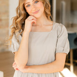 Ava Square Neck Midi Dress