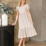 Ava Square Neck Midi Dress