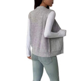 Women's Loose Single-Breasted Knit Sweater Vest