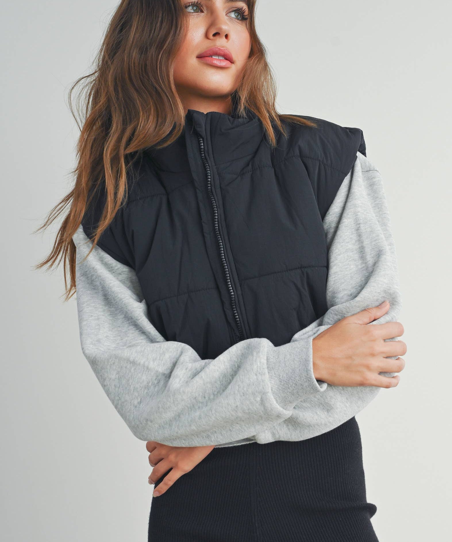 Crop Puffer Vest