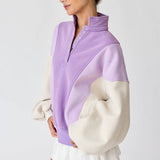 Lavender Color Block Sweatshirt