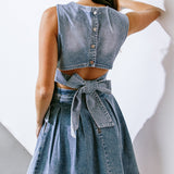 BE THE BRIGHTEST DENIM TOP