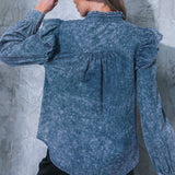 NO GOODBYES DENIM TOP