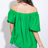 CALL TO ACTION WOVEN TOP