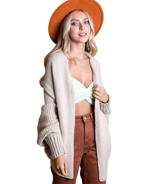 Bat Sleeve Knit Cardigan