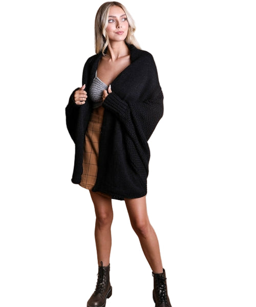 Bat Sleeve Knit Cardigan