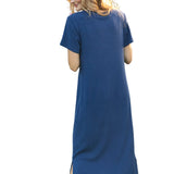 Baylor Navy Ribbed T-shirt Dress
