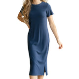 Baylor Navy Ribbed T-shirt Dress
