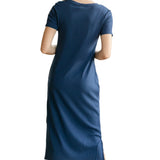Baylor Navy Ribbed T-shirt Dress