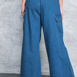 ALL THE BUZZ WASHED DENIM PANTS