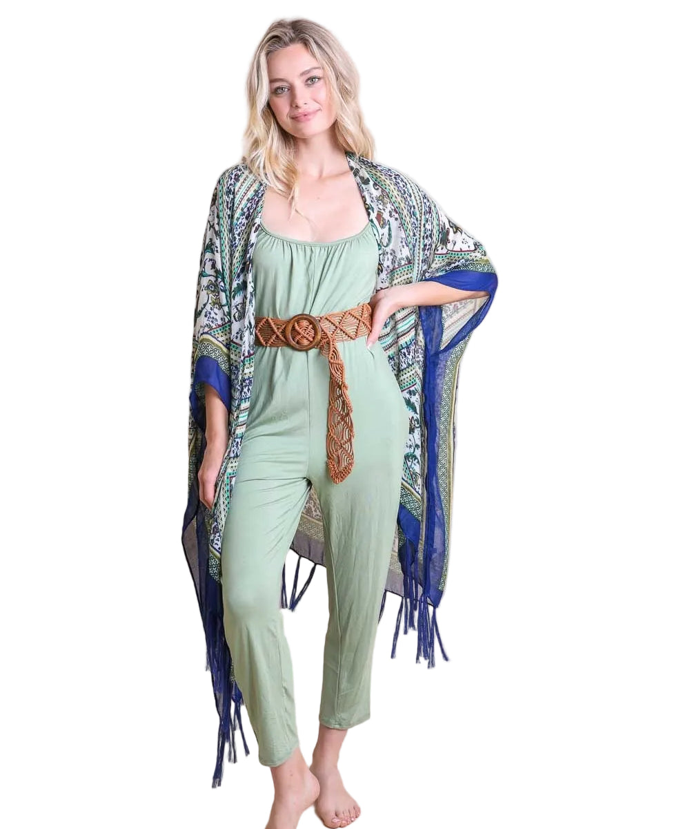 Bohemian Diamond Tassel Kimono