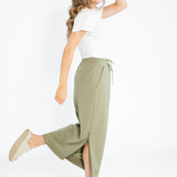 Bradi Side Zipper Athletic Midi Skirt