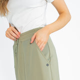 Bradi Side Zipper Athletic Midi Skirt