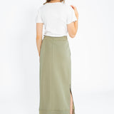 Bradi Side Zipper Athletic Midi Skirt
