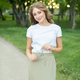Bradi Side Zipper Athletic Midi Skirt
