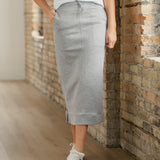 Bradi Side Zipper Athletic Midi Skirt