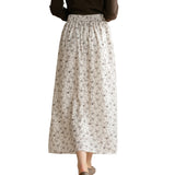 Braylyn Brown Floral Midi Skirt