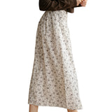 Braylyn Brown Floral Midi Skirt