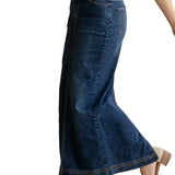 Bria Dark Wash Denim Maxi Skirt