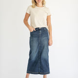 Bria Long Denim Maxi Skirt