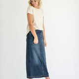 Bria Long Denim Maxi Skirt