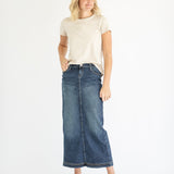 Bria Long Denim Maxi Skirt