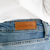 Bryn Light Wash Denim Midi Skirt