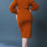 ADORABLE IDEAL SWEATER MIDI DRESS