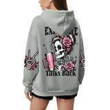 Women's Skull & Letter Print Long-Sleeve Sweatshirt