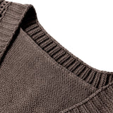 Dark Khaki Open Knit Drop Shoulder Sweater Cardigan