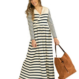 Celeste Striped Knit Maxi Dress