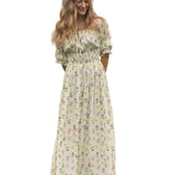 Celine Puff Sleeve Floral Maxi Dress