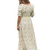 Celine Puff Sleeve Floral Maxi Dress