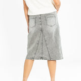 Claire A-line Denim Midi Skirt