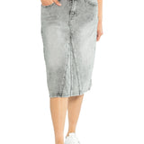 Claire A-line Denim Midi Skirt