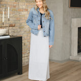 Clarise Striped Premium Knit Maxi Skirt