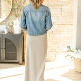 Clarise Striped Premium Knit Maxi Skirt