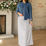 Clarise Striped Premium Knit Maxi Skirt