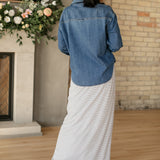 Clarise Striped Premium Knit Maxi Skirt