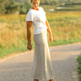Clarise Striped Premium Knit Maxi Skirt