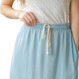 Cleo Chambray Tie Maxi Skirt