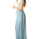 Cleo Chambray Tie Maxi Skirt